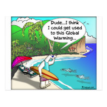 POLAR BEARS LOVE GLOBAL WARMING POST CARDS