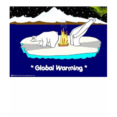 POLAR BEARS LOVE GLOBAL WARMING SHIRTS by cabinfeverdavid