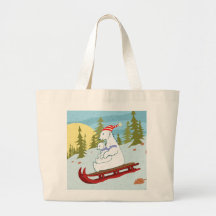 Polar bears on sled bags