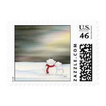 Polar Bears Postage Stamp