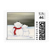 Polar Bears Postage Stamp