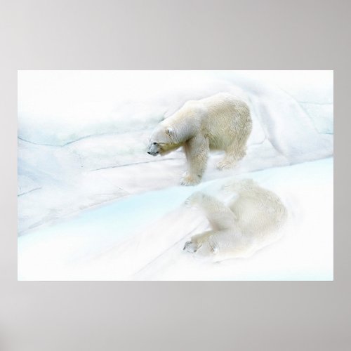 Polar bears walk to freedom print