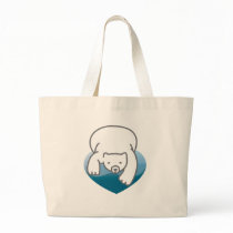 Polar Heart Tote Bags