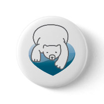 Polar Heart Pinback Button