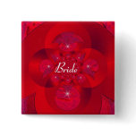 polar red, Bride Pinback Buttons