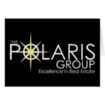 Polaris logo & tagline on black cards by Tollus Polaris logo & tagline on black cards