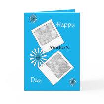 Polaroid Photos White Flowers Mothers Day Card cards