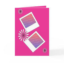 Polaroids White Flowers Mothers Day  Card cards