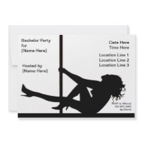 Pole Dancer Bachelor Party Invites