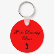 Pole Dancing Diva Key Chain keychains by exdiva Pole Dancing Diva Key Chain keychains