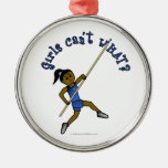 Pole Vault - Blue (Dark) Ornaments