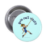 Pole Vault - Blue (Light) Pinback Buttons