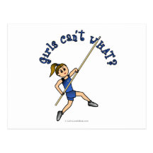 Pole Vault - Blue (Light) Post Cards