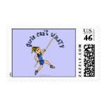 Pole Vault - Blue (Light) Postage Stamps