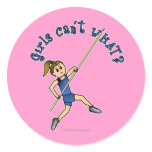 Pole Vault - Blue (Light) Round Sticker
