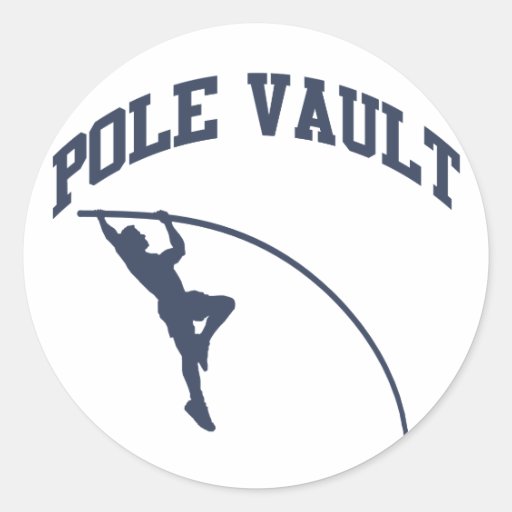 Pole Vault Classic Round Sticker Zazzle