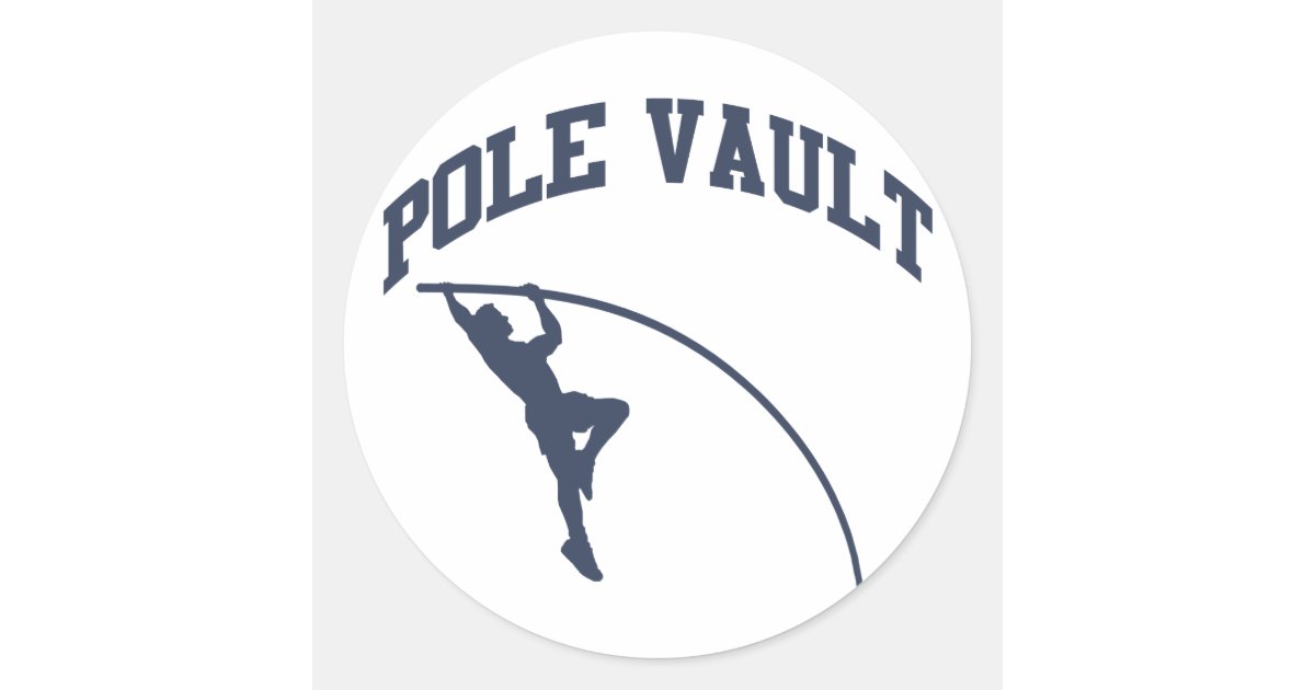 Pole Vault Classic Round Sticker Zazzle