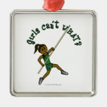 Pole Vault - Green (Dark) Ornament