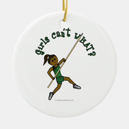 Pole Vault - Green (Dark) Ornaments