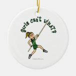 Pole Vault - Green (Light) Christmas Tree Ornaments