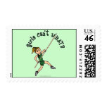 Pole Vault - Green (Light) Postage Stamp