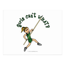 Pole Vault - Green (Light) Postcard