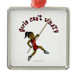 Pole Vault - Red (Dark) Christmas Ornaments
