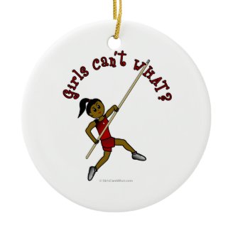 Pole Vault - Red (Dark) Ornaments