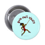 Pole Vault - Red (Dark) Pinback Buttons