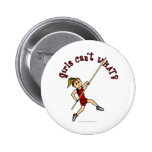 Pole Vault - Red (Light) Pinback Button