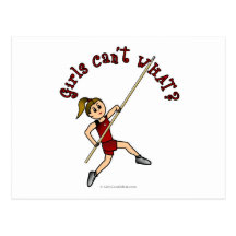 Pole Vault - Red (Light) Post Card