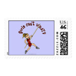 Pole Vault - Red (Light) Postage Stamps