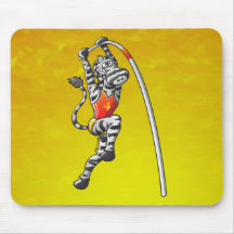 Pole Vault Zebra Mouse Pad