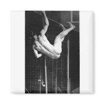 Pole Vaulter - Muybridge Vintage Photo 1885 Refrigerator Magnet