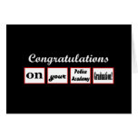 Police Academy Grad CUSTOM NAME Congratulations - Cards