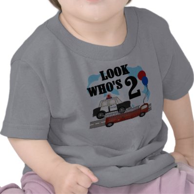 Police and Fire 2nd Birthday T-shirt