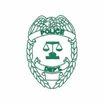 Police Badge Outline embroidered shirts