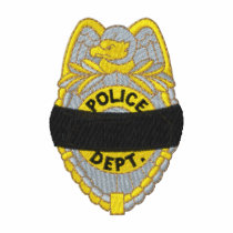 Police Badge with Band embroidered shirts