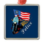 Police Bikers Christmas Tree Ornaments