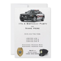 Police Birthday Invitations