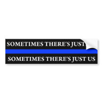 Police Blue Thin Line Bumper Sticker(Justice)