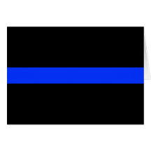Police Blue Thin Line Greeting Card