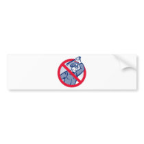 Police Brutality Policeman With Baton Bumper Sticker