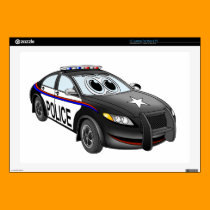 Police Car BW Cartoon skins