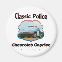 Police Car Chevrolet Caprice Classic Fridge Magnets
