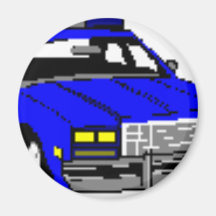 POLICE CAR DESIGN MAGNET