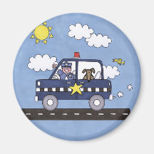 Police Car Fridge Magnets