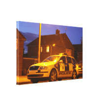 Police car gallery wrapped canvas