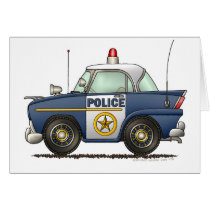 Police Car Law Enforcement Greeting Card