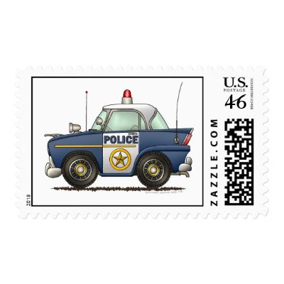 Police Car Law Enforcement Stamps by art1st
